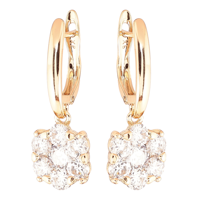 Сережки Xuping Позолота 18K англійський замок «Кришталеві квіточки» фото №15 Сережки Xuping Позолота 18K англійський замок «Кришталеві квіточки» фото №15