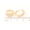 Сережки Xuping M&L Колір 18K колечка «Різьблений візерунок з доріжкою цирконію» фото №2 Сережки Xuping M&L Колір 18K колечка «Різьблений візерунок з доріжкою цирконію» фото №2