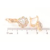 Серьги Xuping Позолота 18K + Родий английский замок Цветочки с цирконием фото №2