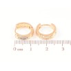 Серьги Xuping Позолота 18K + Родий колечки Узор с цирконием фото №2 Серьги Xuping Позолота 18K + Родий колечки Узор с цирконием фото №2