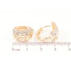 Серьги Xuping Позолота 18K + Родий колечки Узор цепочка с дорожкой циркония фото №2