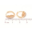 Серьги Xuping Позолота 18K + Родий колечки Дорожки циркония с боковым узором фото №2