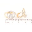 Серьги Xuping Позолота 18K + Родий колечки Узор с цирконием фото №2 Серьги Xuping Позолота 18K + Родий колечки Узор с цирконием фото №2