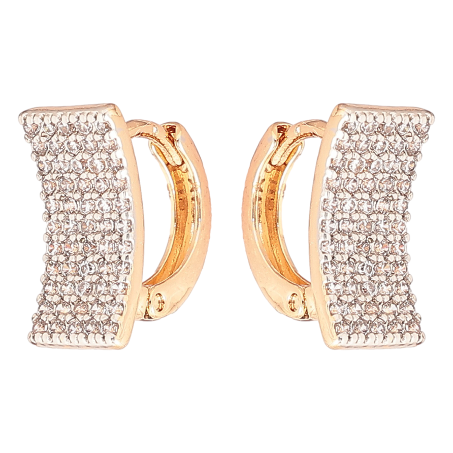 Серьги Xuping Позолота 18K + Родий колечки Инкрустация цирконием фото №1 Серьги Xuping Позолота 18K + Родий колечки Инкрустация цирконием фото №1
