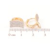 Серьги Xuping Позолота 18K + Родий колечки Инкрустация цирконием фото №2 Серьги Xuping Позолота 18K + Родий колечки Инкрустация цирконием фото №2