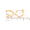 Серьги Xuping Позолота 18K + Родий колечки Узор с цирконием фото №2 Серьги Xuping Позолота 18K + Родий колечки Узор с цирконием фото №2