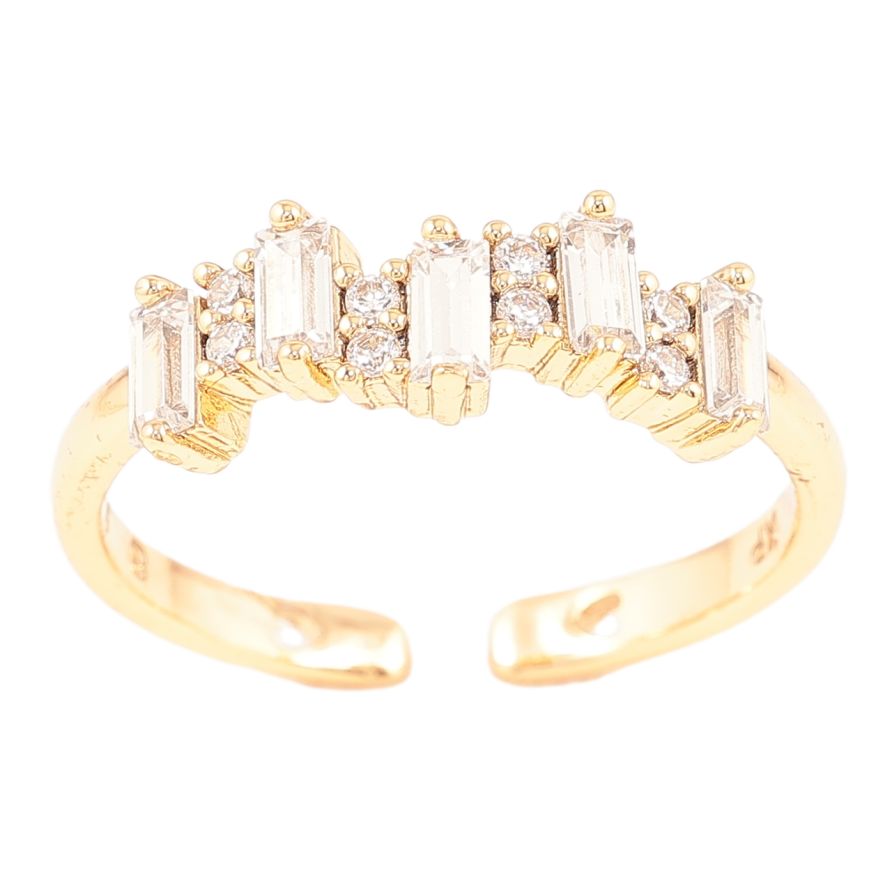 Кольцо Xuping Позолота 18K Кристальная дорожка фото №1 Кольцо Xuping Позолота 18K Кристальная дорожка фото №1