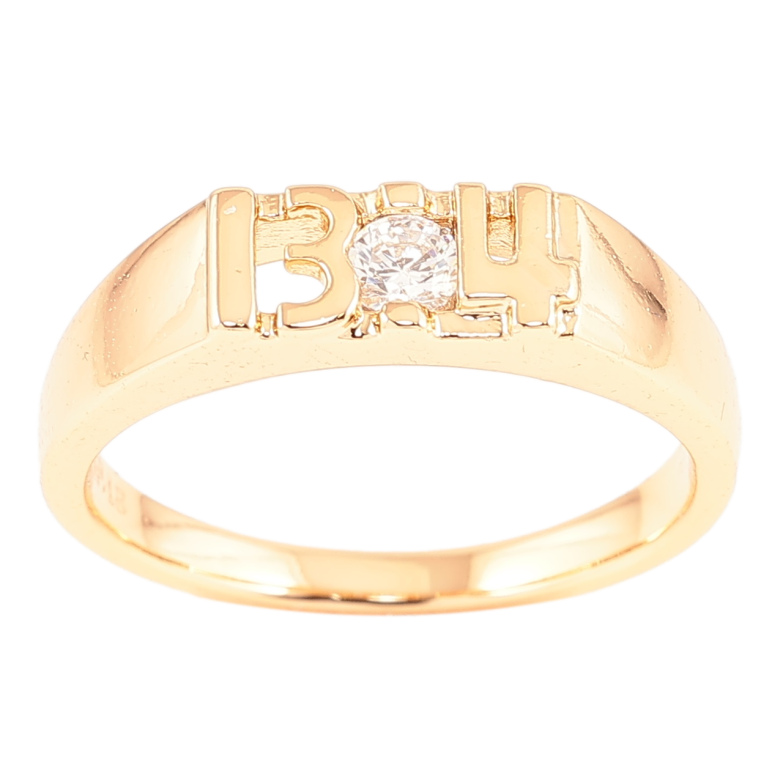 Каблучка Xuping Позолота 18K «Цифри з фіанітом» фото №5 Каблучка Xuping Позолота 18K «Цифри з фіанітом» фото №5