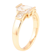 Кольцо Xuping Позолота 18K Три кристалла фото №2 Кольцо Xuping Позолота 18K Три кристалла фото №2