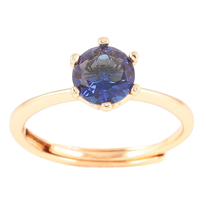 Каблучка Xuping Позолота 18K «Синій фіаніт, ø 6мм» фото №21 Каблучка Xuping Позолота 18K «Синій фіаніт, ø 6мм» фото №21