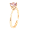 Каблучка Xuping Позолота 18K «Бузковий фіаніт, ø 6мм» фото №2