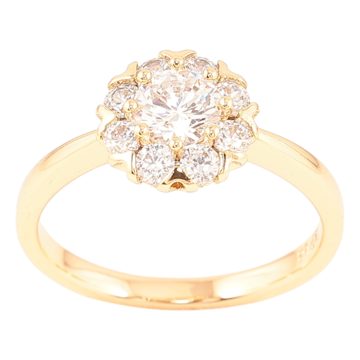 Каблучка Xuping Позолота 18K «Кришталева квіточка» фото №22 Каблучка Xuping Позолота 18K «Кришталева квіточка» фото №22