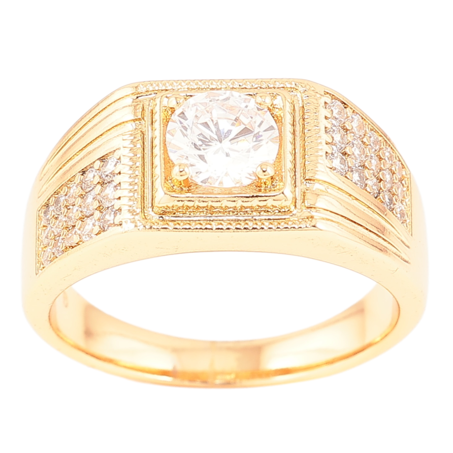 Перстень Xuping Позолота 18K Фианит с инкрустацией цирконием фото №1