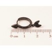 Серьги Xuping Позолота Black (черное золото) подвески на колечках Стрелы с черным цирконием фото №2