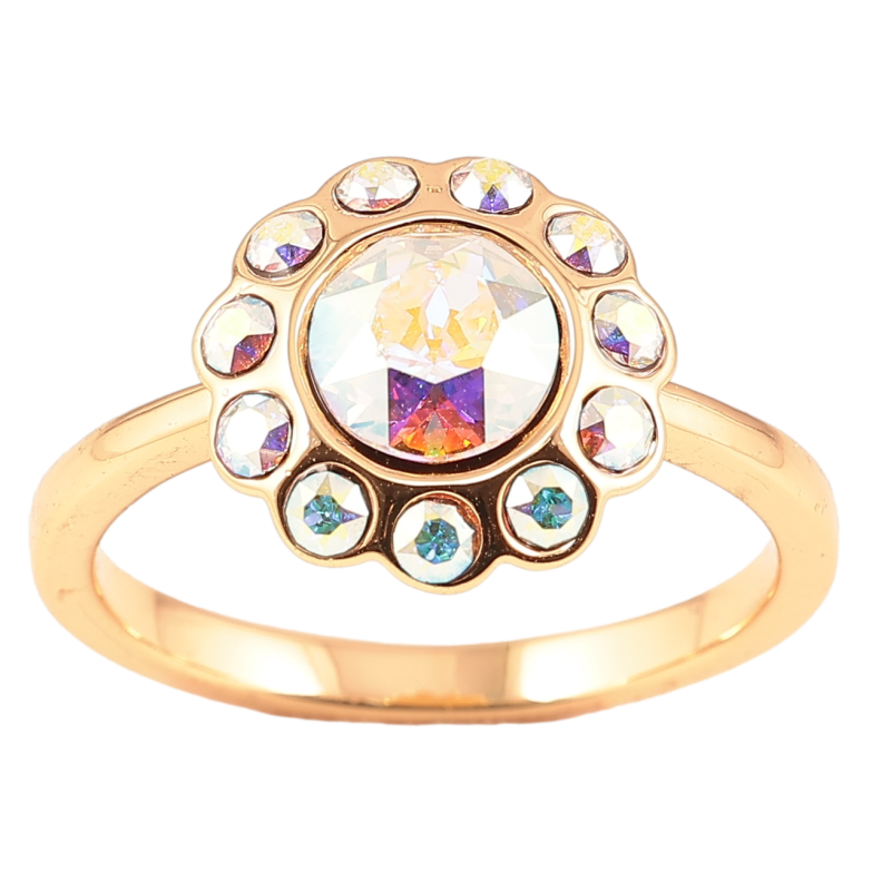 Кольцо Xuping цвет 18K с кр-ми Swarovski Цветочек из кристаллов АВ фото №1 Кольцо Xuping цвет 18K с кр-ми Swarovski Цветочек из кристаллов АВ фото №1