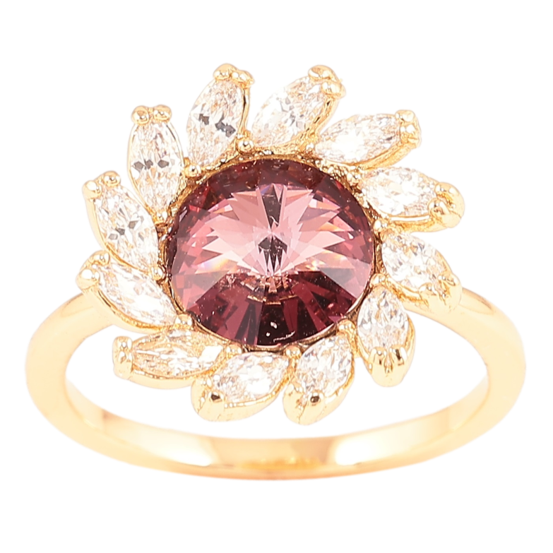 Кольцо Xuping цвет 18K с кр-ми Swarovski Цветок с кристаллом Antique Pink фото №20 Кольцо Xuping цвет 18K с кр-ми Swarovski Цветок с кристаллом Antique Pink фото №20