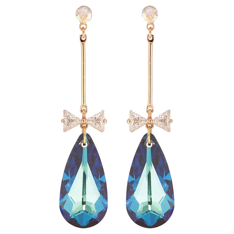 Сережки Xuping колір 18K з кристалами Swarovski пусеты «Підвіски з кристалами Metallic Blue» фото №19 Сережки Xuping колір 18K з кристалами Swarovski пусеты «Підвіски з кристалами Metallic Blue» фото №19