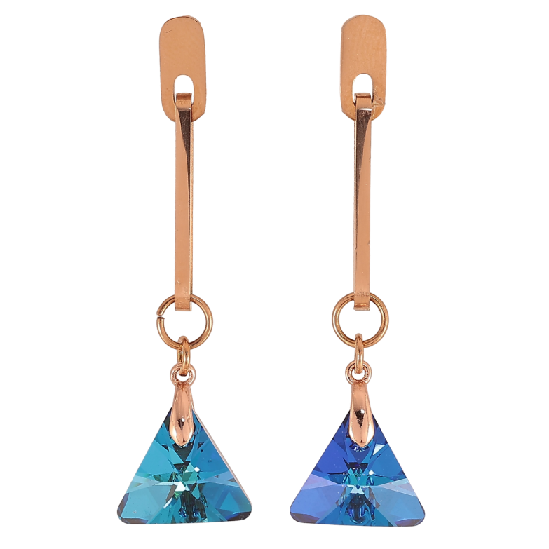 Сережки Xuping колір РВ з кристалами Swarovski пусеты «Підвіски з кристалами Metallic Blue» фото №5 Сережки Xuping колір РВ з кристалами Swarovski пусеты «Підвіски з кристалами Metallic Blue» фото №5