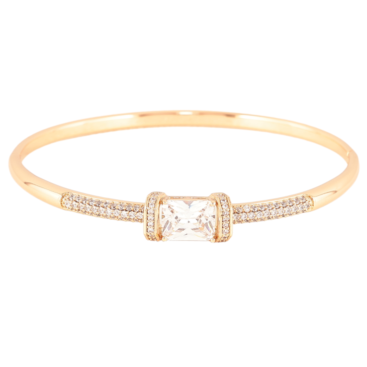 Браслет Xuping Позолота 18K  «Інкрустація цирконієм з фіанітом» ø 6см фото №6