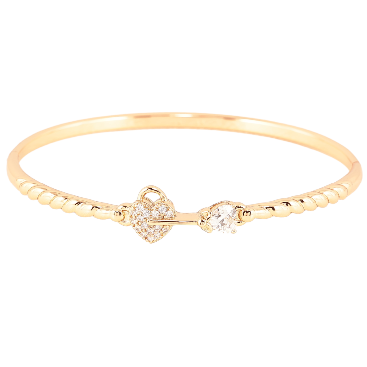 Браслет Xuping Позолота 18K  «Сердечко-замочок з ключиком» ø 6см фото №23