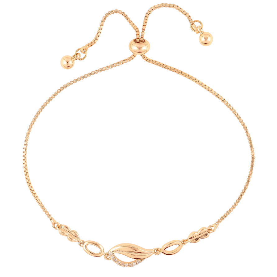 Браслет Xuping Позолота 18K Цепочка с декоративной вставкой на бегунке 10-24см х 1мм фото №1