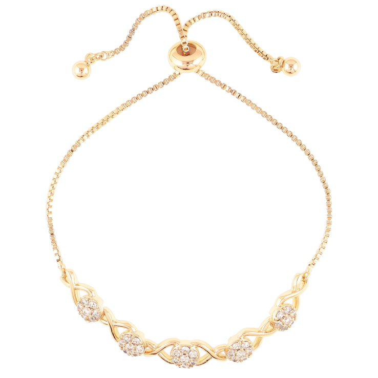Браслет Xuping Позолота 18K Цветочный узор с цирконием на бегунке 12-22см х 1мм фото №13