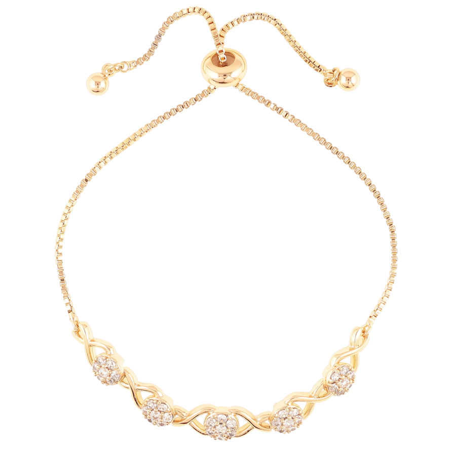 Браслет Xuping Позолота 18K Цветочный узор с цирконием на бегунке 12-22см х 1мм фото №1 Браслет Xuping Позолота 18K Цветочный узор с цирконием на бегунке 12-22см х 1мм фото №1