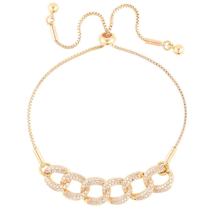 Браслет Xuping Позолота 18K Цепочка с инкрустацией цирконием на бегунке 10-22см х 1мм фото №14