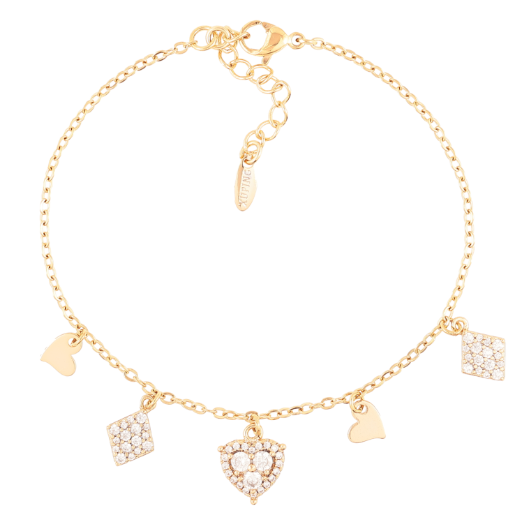 Браслет Xuping Позолота 18K Якорное плетение с подвесками размер с доп. цепочкой 17-20.5см х 1.5мм фото №12