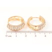 Серьги Xuping Позолота 18K колечки Инкрустация цирконием фото №2 Серьги Xuping Позолота 18K колечки Инкрустация цирконием фото №2