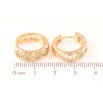 Серьги Xuping Позолота 18K колечки Ромбовый узор с вставками циркония фото №2 Серьги Xuping Позолота 18K колечки Ромбовый узор с вставками циркония фото №2