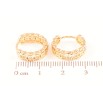 Серьги Xuping Позолота 18K колечки Резной узор фото №2 Серьги Xuping Позолота 18K колечки Резной узор фото №2