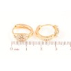 Серьги Xuping Позолота 18K колечки Кристальные цветочки фото №2 Серьги Xuping Позолота 18K колечки Кристальные цветочки фото №2