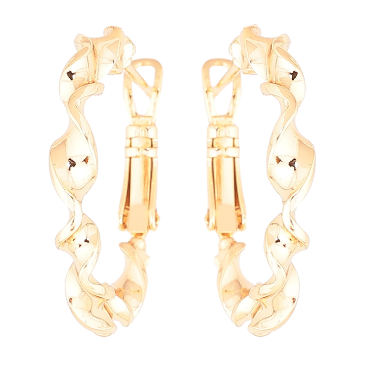 Серьги Xuping Позолота 18K кольца (конго) Декоративный узор  ø 2.5см фото №24