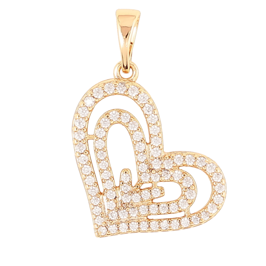 Кулон Xuping Позолота 18K «Сердечко з інкрустацією цирконієм» для ланцюжка до 5мм фото №1 Кулон Xuping Позолота 18K «Сердечко з інкрустацією цирконієм» для ланцюжка до 5мм фото №1