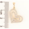 Кулон Xuping Позолота 18K «Сердечко з інкрустацією цирконієм» для ланцюжка до 5мм фото №2 Кулон Xuping Позолота 18K «Сердечко з інкрустацією цирконієм» для ланцюжка до 5мм фото №2