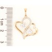 Кулон Xuping Позолота 18K «Сердечки з цирконієм» для ланцюжка до 6мм фото №2 Кулон Xuping Позолота 18K «Сердечки з цирконієм» для ланцюжка до 6мм фото №2