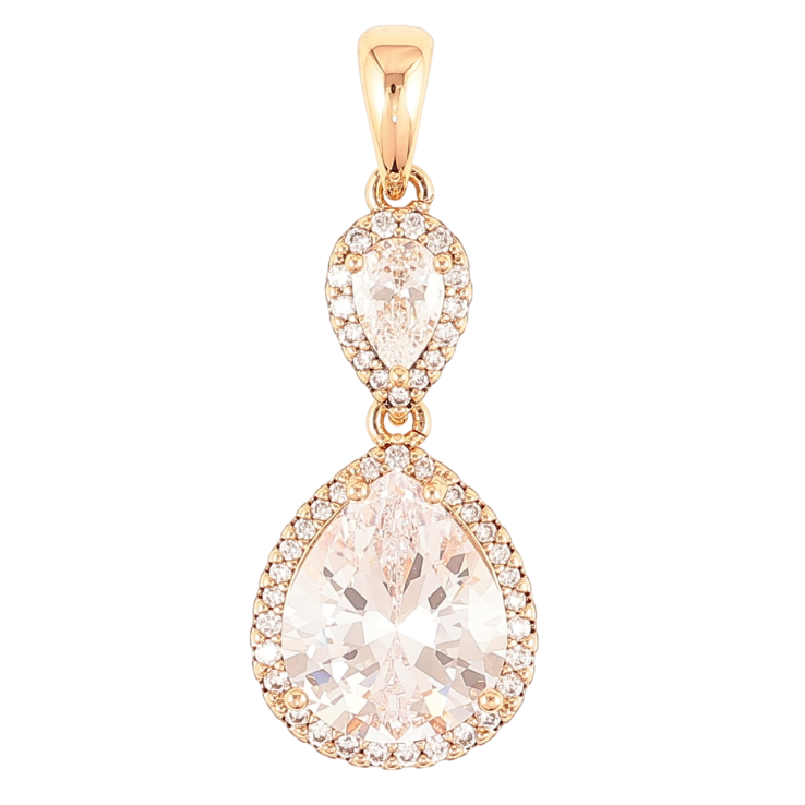 Кулон Xuping Позолота 18K Каплевидные фианиты в обрамлении циркония для цепочки до 4мм фото №14 Кулон Xuping Позолота 18K Каплевидные фианиты в обрамлении циркония для цепочки до 4мм фото №14