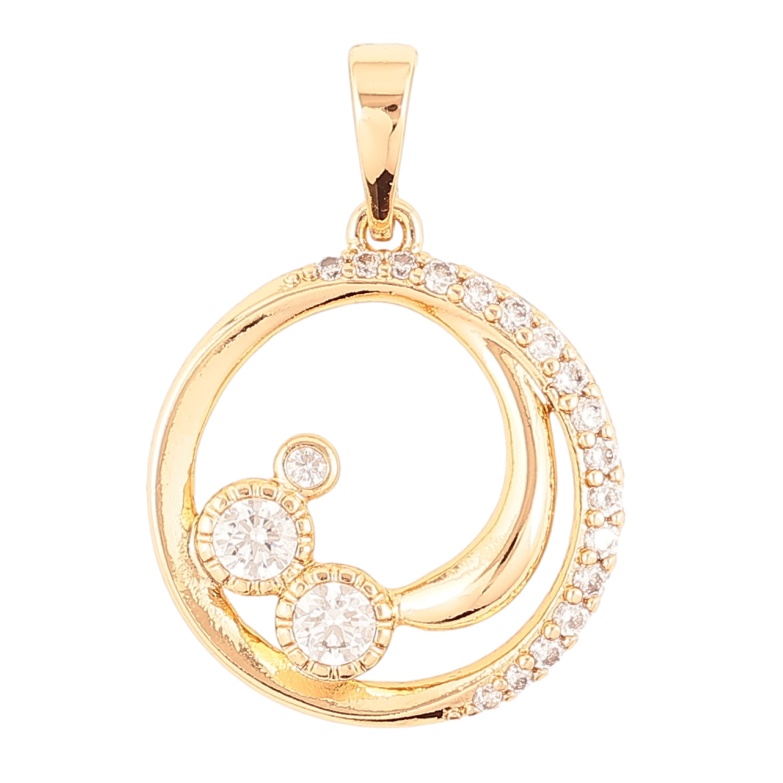 Кулон Xuping Позолота 18K «Колечко з візерунком цирконієм» для ланцюжка до 6мм фото №6 Кулон Xuping Позолота 18K «Колечко з візерунком цирконієм» для ланцюжка до 6мм фото №6