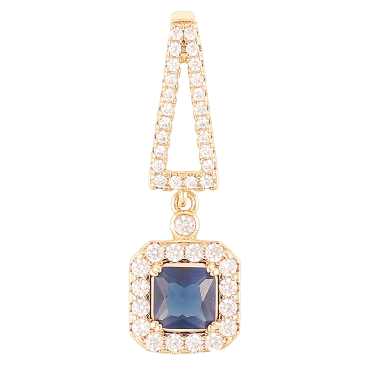 Кулон Xuping Позолота 18K Декоративная подвеска с цирконием и синим фианитом для цепочки до 4мм фото №25 Кулон Xuping Позолота 18K Декоративная подвеска с цирконием и синим фианитом для цепочки до 4мм фото №25
