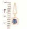 Кулон Xuping Позолота 18K Декоративная подвеска с цирконием и синим фианитом для цепочки до 4мм фото №2 Кулон Xuping Позолота 18K Декоративная подвеска с цирконием и синим фианитом для цепочки до 4мм фото №2