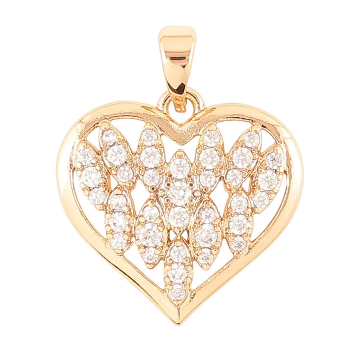 Кулон Xuping Позолота 18K «Сердечко з інкрустацією цирконієм» для ланцюжка до 5мм фото №5 Кулон Xuping Позолота 18K «Сердечко з інкрустацією цирконієм» для ланцюжка до 5мм фото №5