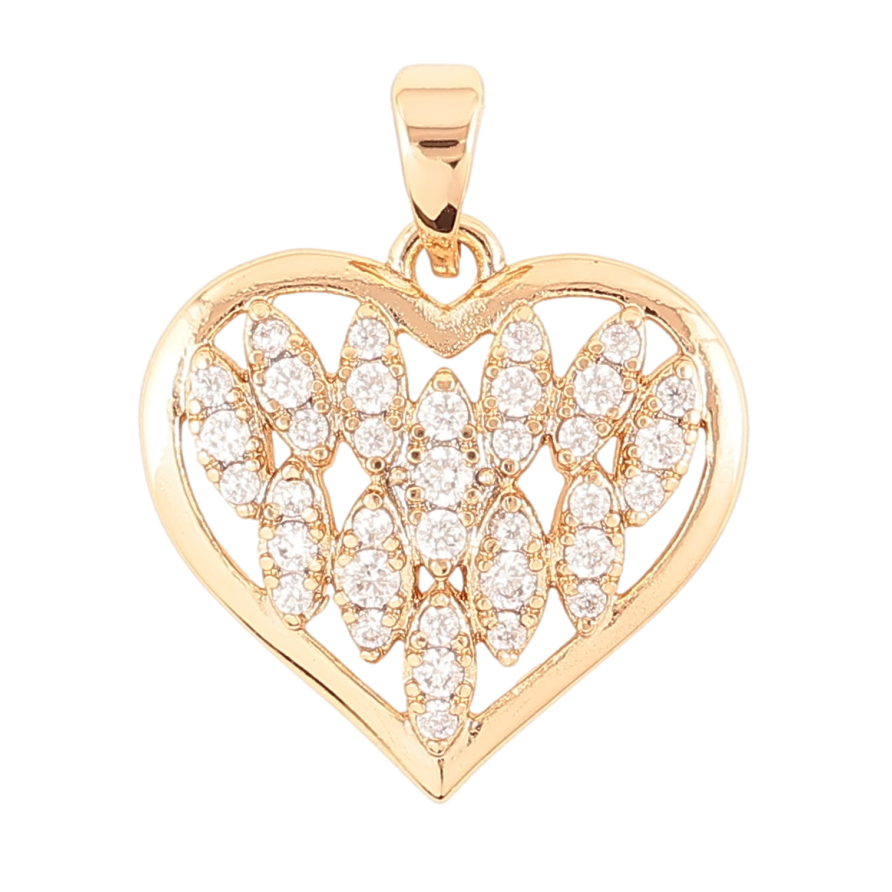 Кулон Xuping Позолота 18K «Сердечко з інкрустацією цирконієм» для ланцюжка до 5мм фото №1 Кулон Xuping Позолота 18K «Сердечко з інкрустацією цирконієм» для ланцюжка до 5мм фото №1