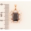 Кулон Xuping Позолота 18K Черный фианит в обрамлении циркония для цепочки до 5мм фото №2 Кулон Xuping Позолота 18K Черный фианит в обрамлении циркония для цепочки до 5мм фото №2