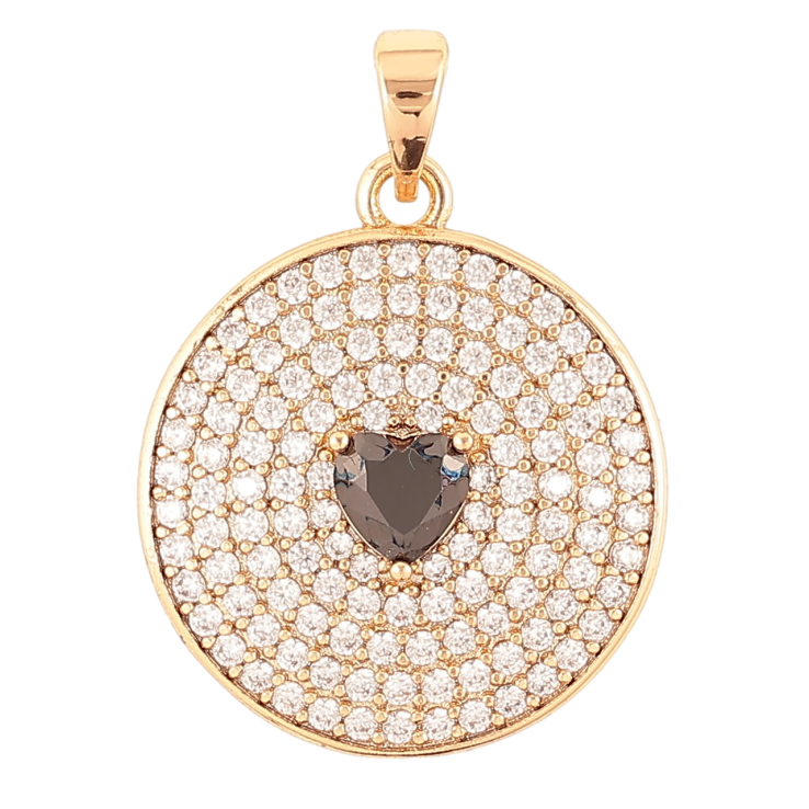 Кулон Xuping Позолота 18K «Інкрустація цирконієм з чорним фіанітом» для ланцюжка до 5мм фото №5 Кулон Xuping Позолота 18K «Інкрустація цирконієм з чорним фіанітом» для ланцюжка до 5мм фото №5