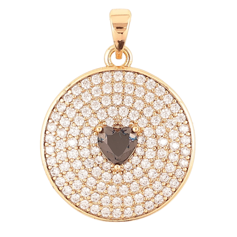 Кулон Xuping Позолота 18K Инкрустация цирконием с черным фианитом для цепочки до 5мм фото №7