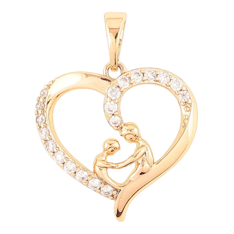 Кулон Xuping Позолота 18K «Сердечка з кольоровим цирконієм і написом Мама» для ланцюжка до 5мм фото №11 Кулон Xuping Позолота 18K «Сердечка з кольоровим цирконієм і написом Мама» для ланцюжка до 5мм фото №11