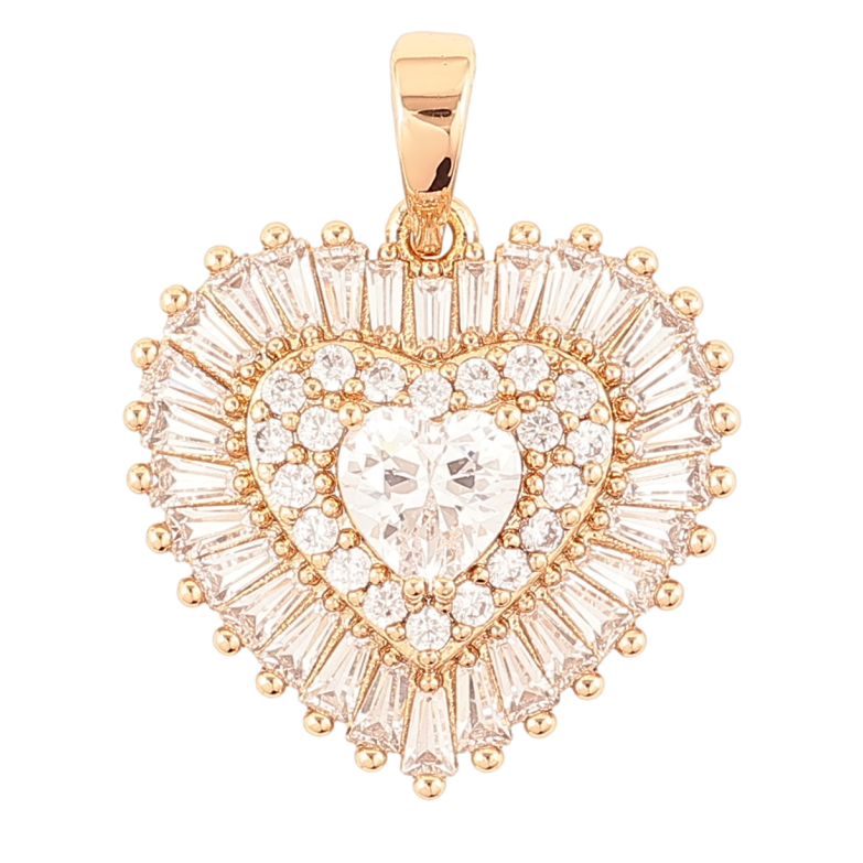 Кулон Xuping Позолота 18K «Сердечко з інкрустацією цирконієм» для ланцюжка до 6мм фото №2 Кулон Xuping Позолота 18K «Сердечко з інкрустацією цирконієм» для ланцюжка до 6мм фото №2