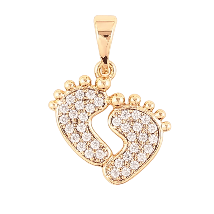 Кулон Xuping Позолота 18K Детские следы с цирконием для цепочки до 5мм фото №23 Кулон Xuping Позолота 18K Детские следы с цирконием для цепочки до 5мм фото №23