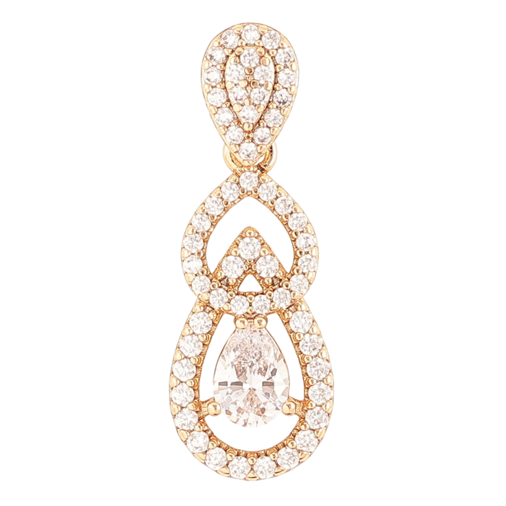 Кулон Xuping Позолота 18K Изящная подвеска с цирконием и фианитом для цепочки до 4мм фото №19 Кулон Xuping Позолота 18K Изящная подвеска с цирконием и фианитом для цепочки до 4мм фото №19